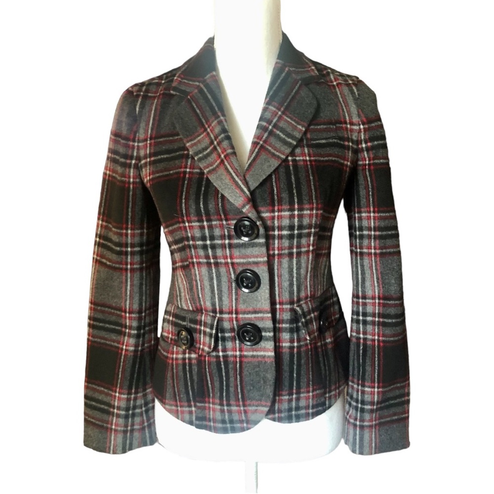 Talbots Petites Plaid Blazer EUC